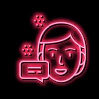 Mensch Vielen Dank Rede Neon- glühen Symbol Illustration vektor