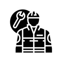 industriell Ingenieur Glyphe Symbol Vektor Illustration