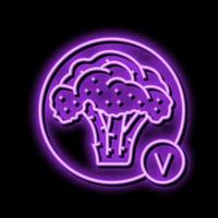 Vitamin Brokkoli Neon- glühen Symbol Illustration vektor