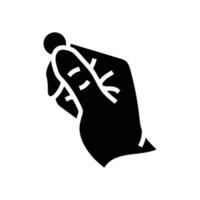 Kaufen Münze Hand Glyphe Symbol Vektor Illustration