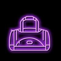 Tasche Fitness Sport Neon- glühen Symbol Illustration vektor