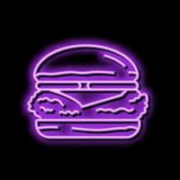 ungesund Hähnchen gebraten Neon- glühen Symbol Illustration vektor