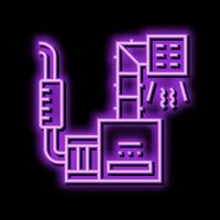 Reinigung System Neon- glühen Symbol Illustration vektor