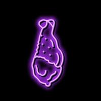 Soße Hähnchen gebraten Neon- glühen Symbol Illustration vektor