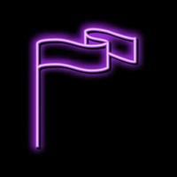 Pole Flagge Netz Neon- glühen Symbol Illustration vektor