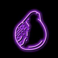 Birne verfault Essen Neon- glühen Symbol Illustration vektor