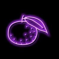 Mandarin Orange Neon- glühen Symbol Illustration vektor