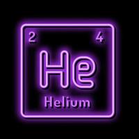 Helium chemisch Element Neon- glühen Symbol Illustration vektor