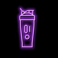 Flasche Fitness Sport Neon- glühen Symbol Illustration vektor