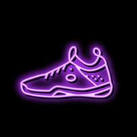 Schuhwerk Schuhe Badminton Neon- glühen Symbol Illustration vektor