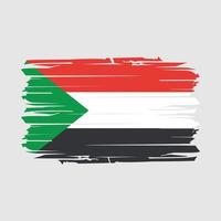 sudan flagga borsta vektor