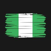 Pinselvektor mit nigerianischer Flagge vektor