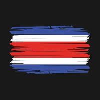 costa rica flag pinselvektor vektor