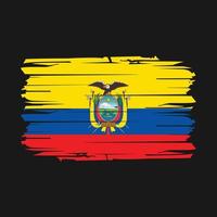 ecuador flag pinselvektor vektor