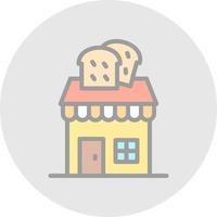 Bäckerei-Shop-Vektor-Icon-Design vektor