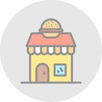 Burger-Shop-Vektor-Icon-Design vektor