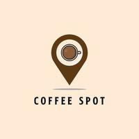 kaffe fläck logotyp design vektor