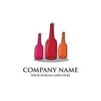 Bar und Restaurant Logo Inspiration, drei Flasche Logo Design vektor