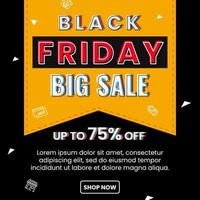 Black Friday Big Sale Poster Vorlage vektor