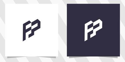 Brief fp pf Logo Design vektor