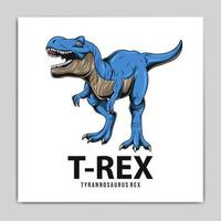 cool skizzieren drucken mit ein Dinosaurier t rex vektor