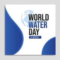 värld vatten dag 22 Mars vektor