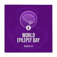 Vektor Illustration auf das Thema Welt Epilepsie Tag. lila Tag