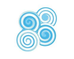 abstrakt Blau Aquarell Spiral- Farbe Blots vektor