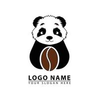 panda kaffe vektor logotyp ikon