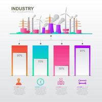 Industrie Business Balkendiagramm Infografik vektor