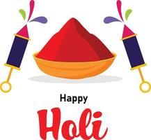 glücklich holi Festival von Farben indisch Festival Feier Vektor Abbildungen