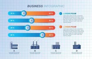 industriellt stapeldiagram infografiskt vektor