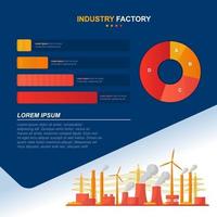 industriellt stapeldiagram infografiskt vektor