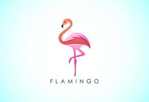 modern bunt Flamingo Vogel Logo Design Vorlage Vektor Illustration