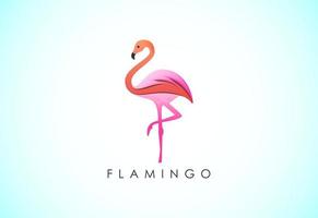 modern färgrik flamingo fågel logotyp design mall vektor illustration