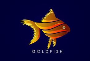 modern Goldfisch Gradient Logo. Fisch Logo Design Vorlage. Meeresfrüchte Restaurant Geschäft Logo Konzept Symbol. vektor