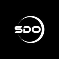 sdo brev logotyp design i illustration. vektor logotyp, kalligrafi mönster för logotyp, affisch, inbjudan, etc.