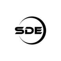 sde brev logotyp design i illustration. vektor logotyp, kalligrafi mönster för logotyp, affisch, inbjudan, etc.