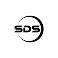 sds brev logotyp design i illustration. vektor logotyp, kalligrafi mönster för logotyp, affisch, inbjudan, etc.