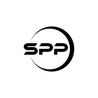 spp brev logotyp design i illustration. vektor logotyp, kalligrafi mönster för logotyp, affisch, inbjudan, etc.