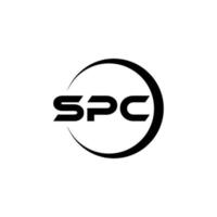 spc Brief Logo Design im Illustration. Vektor Logo, Kalligraphie Designs zum Logo, Poster, Einladung, usw.