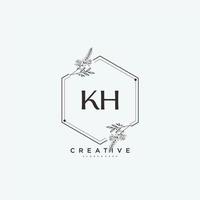 kh Schönheit Vektor Initiale Logo Kunst, Handschrift Logo von Initiale Unterschrift, Hochzeit, Mode, Schmuck, Boutique, Blumen- und botanisch mit kreativ Vorlage zum irgendein Unternehmen oder Geschäft.