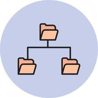 Mappe Daten Teilen Vektor Symbol