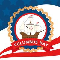 Happy Columbus Day Feier Banner vektor