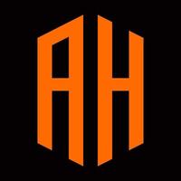 Ah, Ha, A, h Briefe abstrakt Logo Monogramm vektor