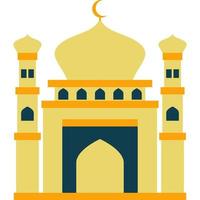 Illustration Vektor Grafik Design modern eben elegant islamisch Moschee Gebäude, geeignet zum Diagramme, Karte, Infografiken, Illustration, und andere Grafik verbunden Vermögenswerte