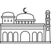 Illustration Vektor Grafik Design Hand Zeichnung Stil von Muslim Moschee