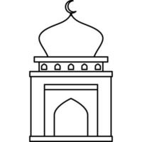 Illustration Vektor Grafik Design Hand Zeichnung Stil von Muslim Moschee