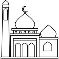 Illustration Vektor Grafik Design Hand Zeichnung Stil von Muslim Moschee