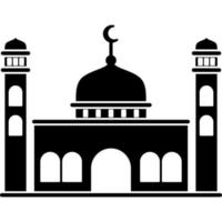 Illustration Vektor Grafik Design Silhouette von Muslim Moschee